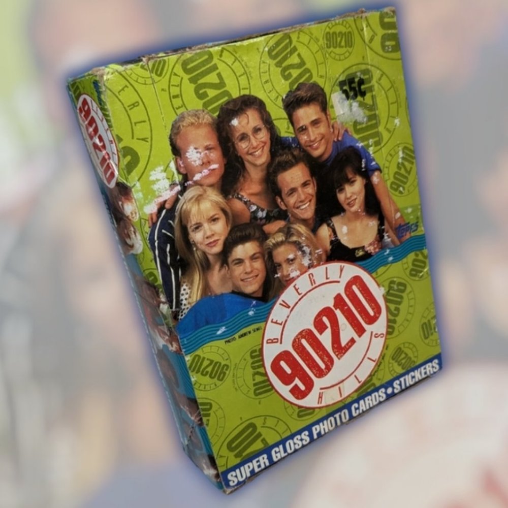 Sealed box of 90210 Trading Cards and Stickers by Topps